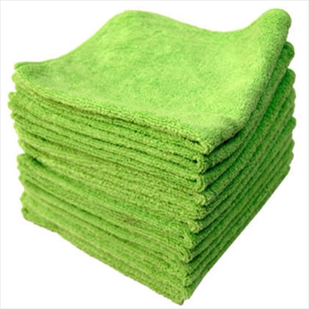 Unique Bargains Microfiber Lint Free Highly Absorbent Reusable Kitchen  Towels 12 X 12 12 Packs Green : Target