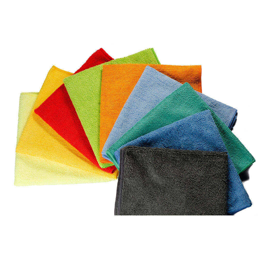 16” x 16” Economy All Purpose Microfiber Towels Green