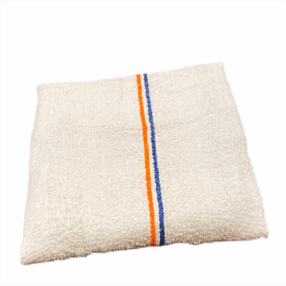 Terry Bar-Mop 16x19 32oz Double Stripe Orange/Blue- Premium