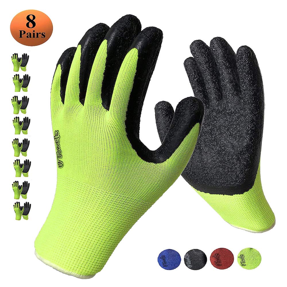 Safety Work Gloves Latex Coated for Men and Women 10-Pair-Pack Knit Firm Grip