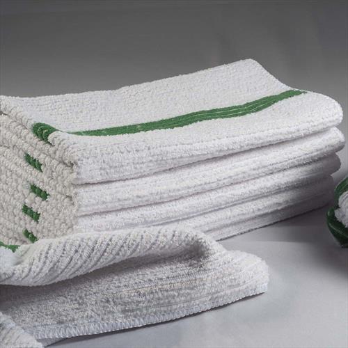 Wholesale Green Stripe Bar Towels