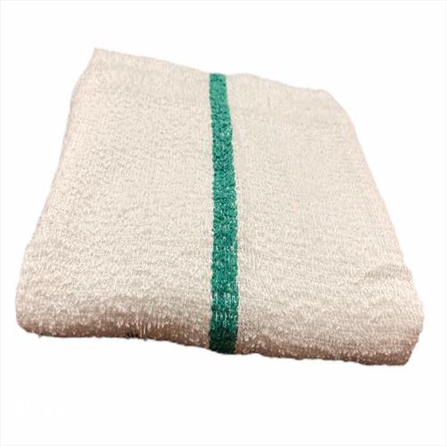 Terry Bar-Mop 16x19, 30 oz Green Stripe- Premium